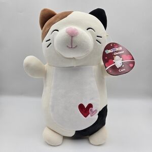 NEW Squishmallows Hug Mees Cam Calico Cat Valentines  Plush Stuffed Animal 12"